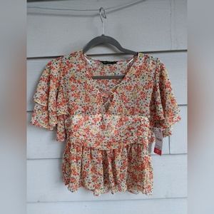 Zara | Floral Blouse